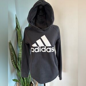 Adidas Black Hoodie with White Accents